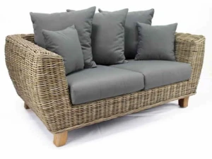 Sofa rattanowa z poduszkami (160 cm)