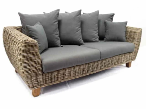 Kanapa z naturalnego rattanu 200 cm