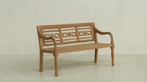 Ławka ogrodowa z drewna tekowego (150 cm)