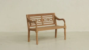 Ławka ogrodowa z drewna tekowego (120 cm)